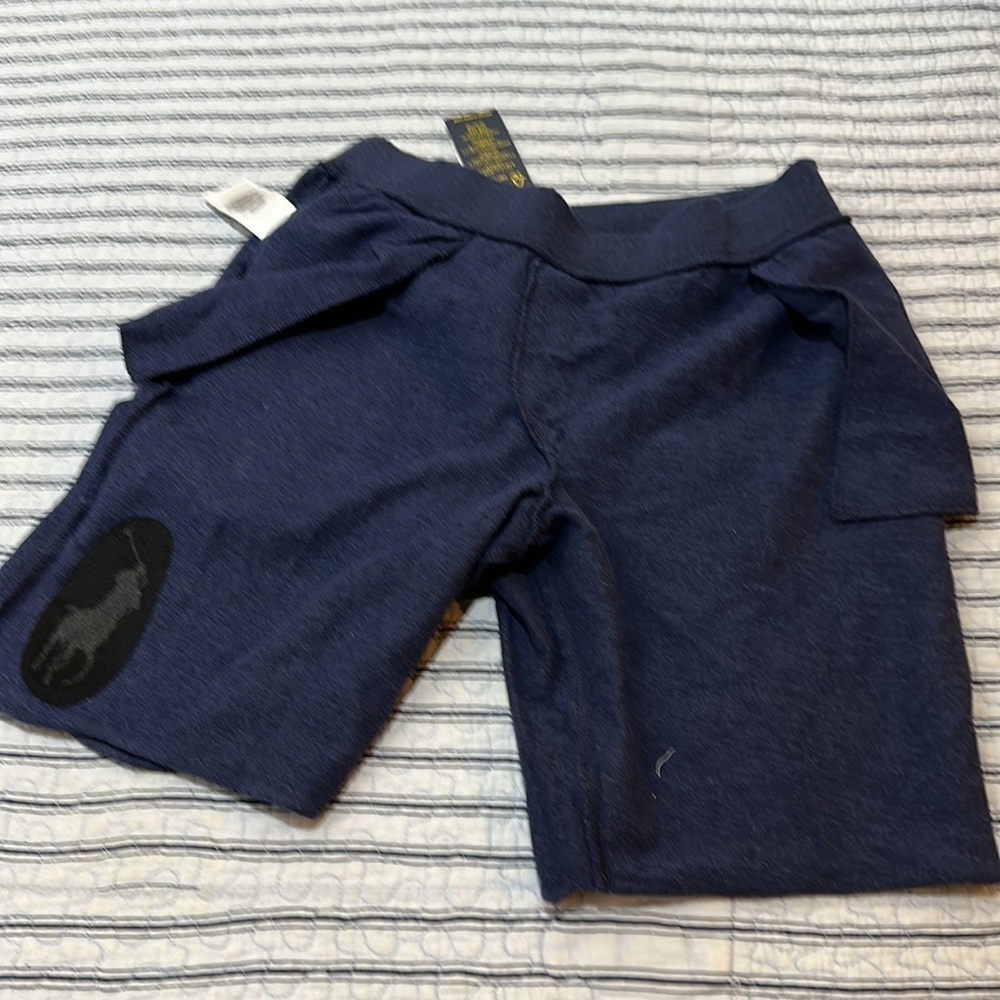 NWT Polo by  Ralph Lauren POLO Big Pony Logo Gym Shorts Blue Boy's Size … - Picture 4 of 12